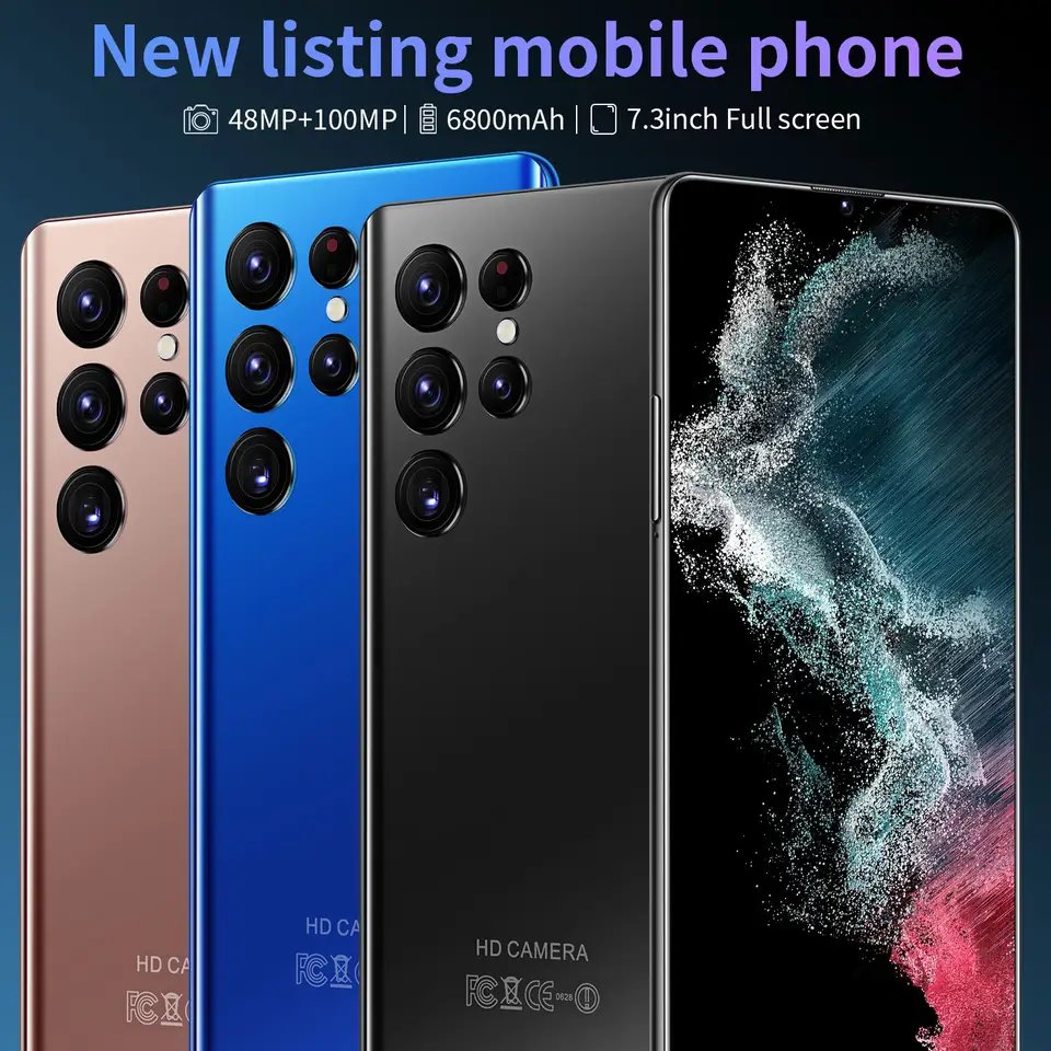 2023 New Drop shipping S23 Ultra Mobile Phone with Smart Phones 3G and 4G 5G Smartphone S23 PLUS Ultra